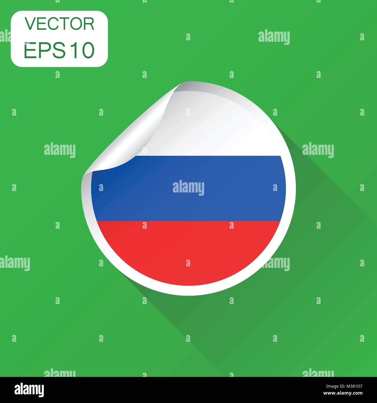 Flag labels. Illustration of flag of Russia