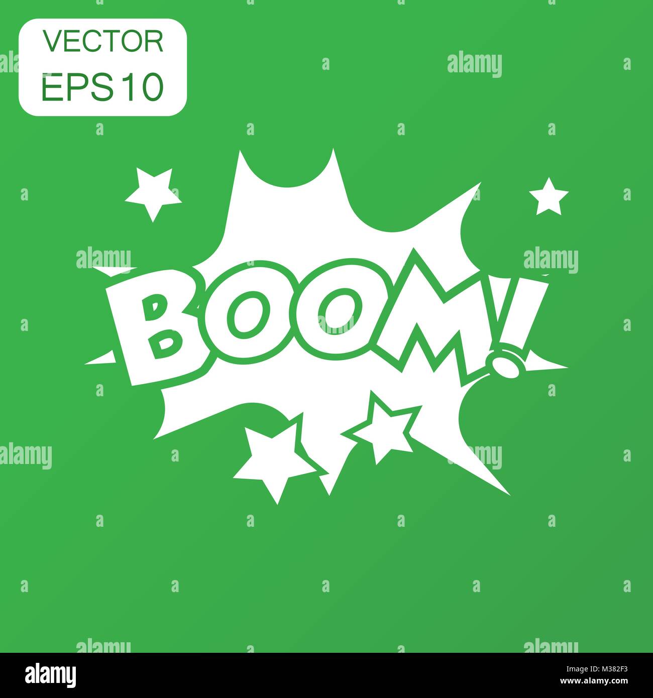 Boom comic sound effects icon. Business concept sound bubble speech ...