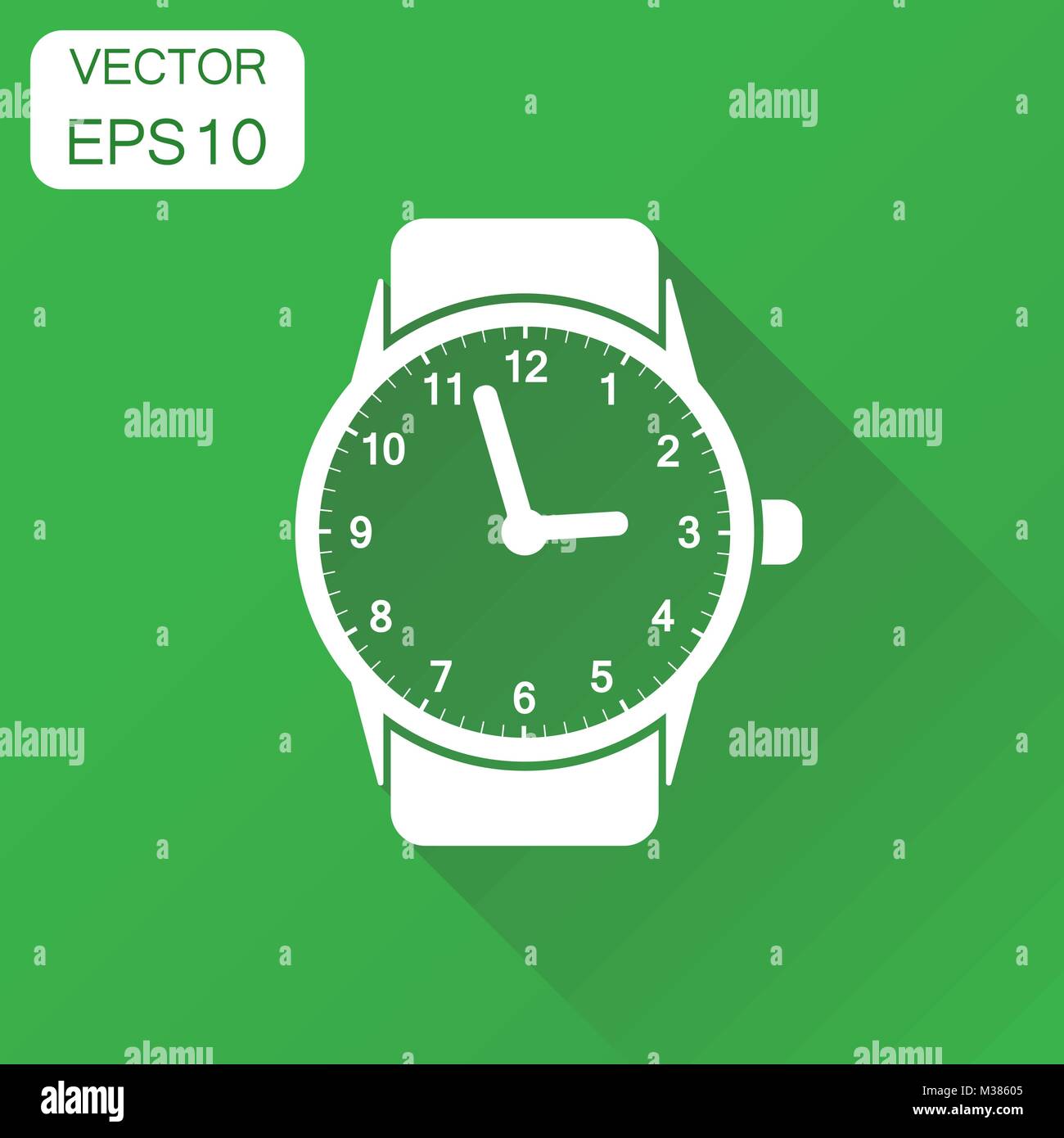 Watch icon. Business concept clock pictogram. Vector illustration on ...