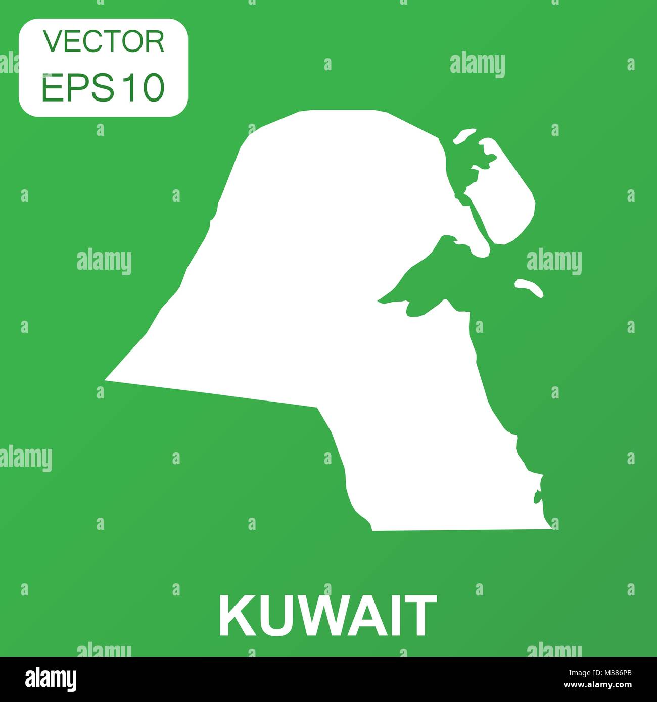 Kuwait map icon. Business concept Kuwait pictogram. Vector illustration ...