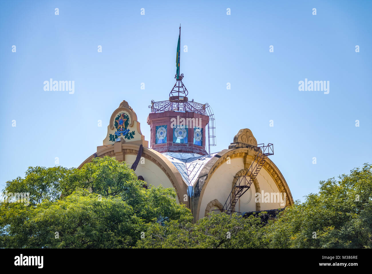 Dome of Military School (Colegio Militar) - Porto Alegre, Rio Grande do Sul, Brazil Stock Photo