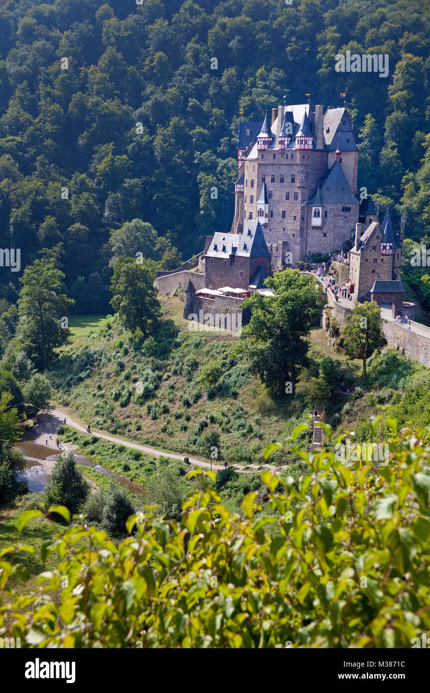 Eltz castle, beautiful medieval castle at Wierschem, Muenstermaifeld, South Eifel, Eifel