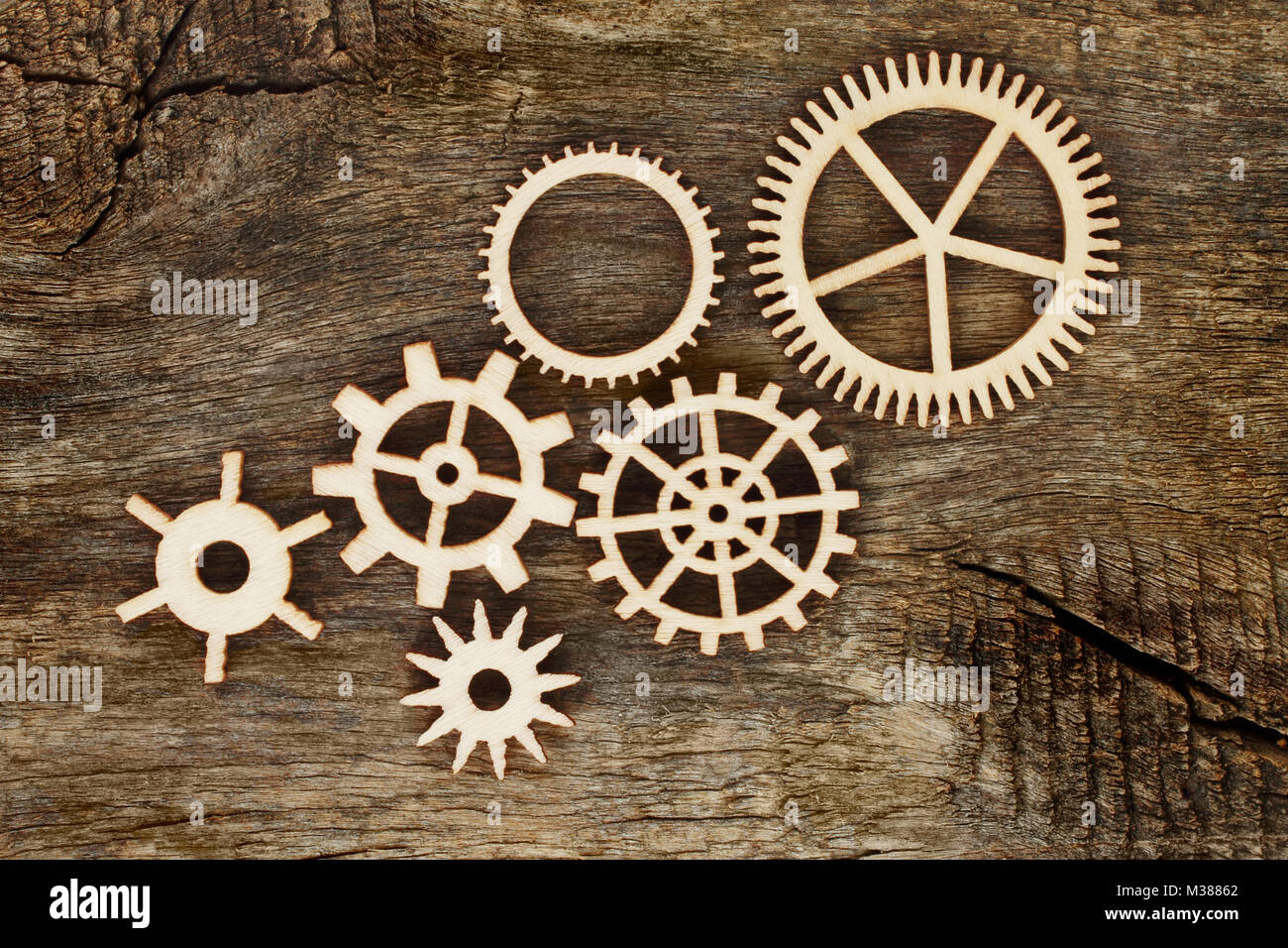 Set Of Gears For Unity Meaning Focus On Back Gear Of Pic On Isolated  Background Stock Photo, Picture and Royalty Free Image. Image 54599861.