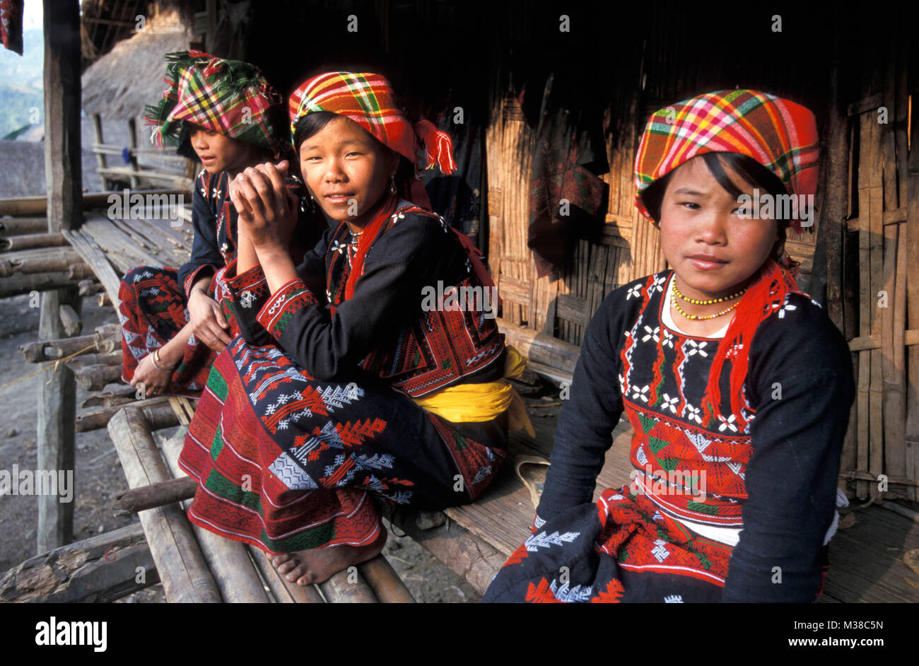 Vietnam. Sapa. Women of XaFo hilltribe. Stock Photo