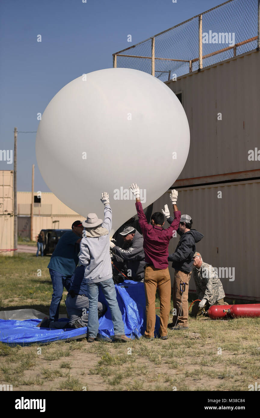 After the first balloon burst due to the strong wind at Camp Guernsey Joint Training Center