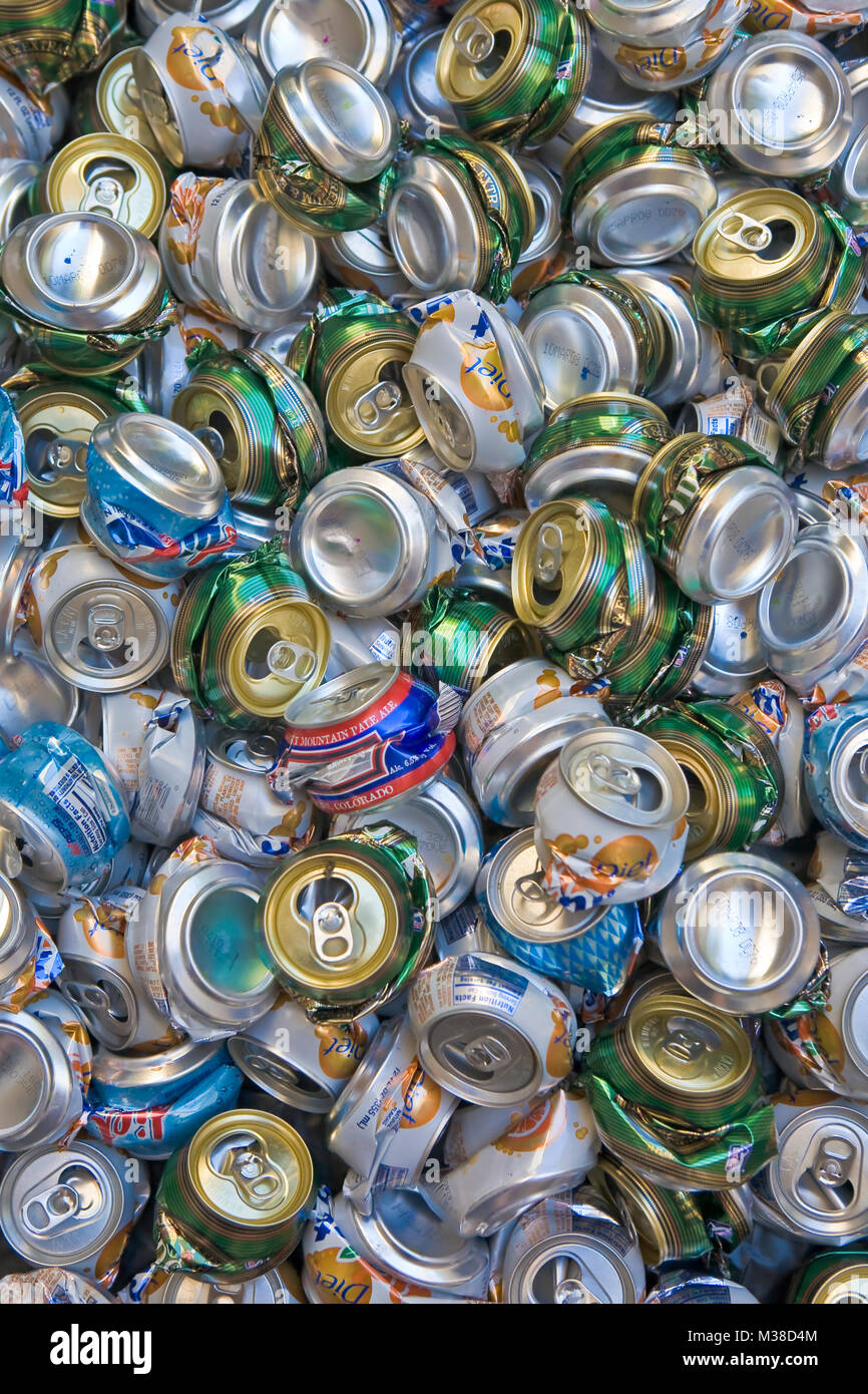 Crushed Aluminum Cans High Resolution Stock Photography and Images Alamy