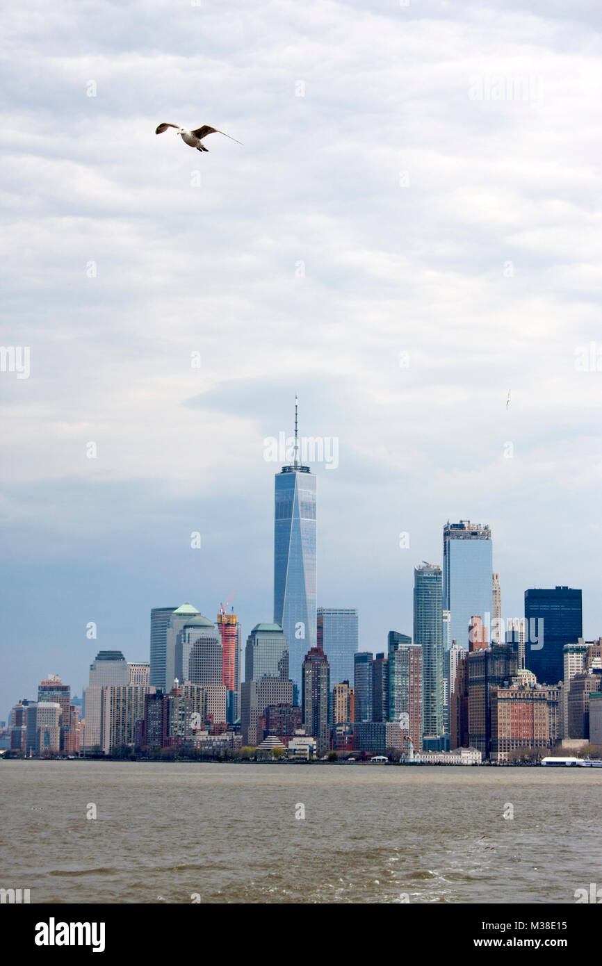 View of One World Trade Center from the Staten Island Ferry Stock Photo