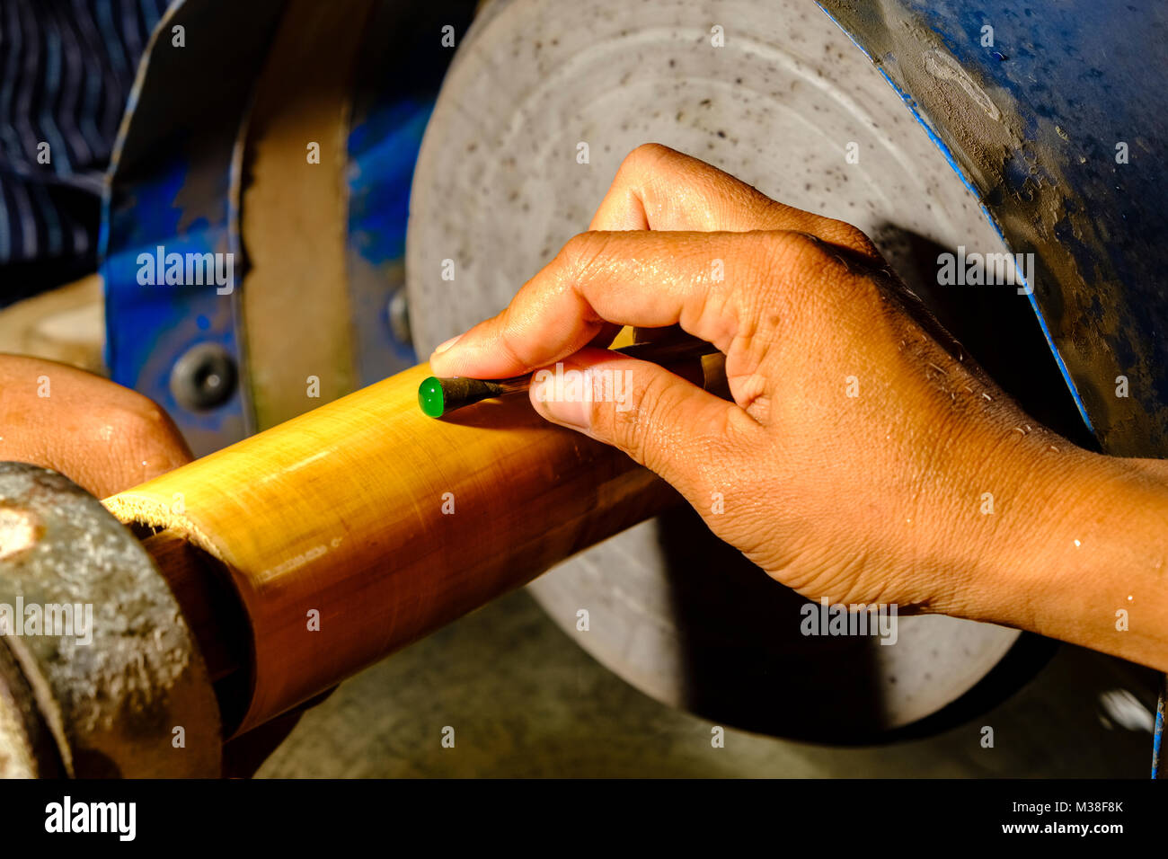 Polishing jade in mandalay myanmar hires stock photography and images