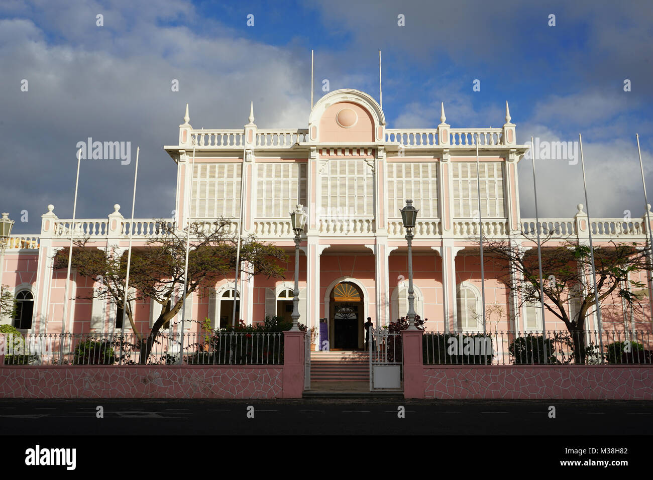 Palácio do Povo, Palácio do Mindelo, Former Governor's Palace in Mindelo, Island Sao Vicente, Cape Verde Stock Photo