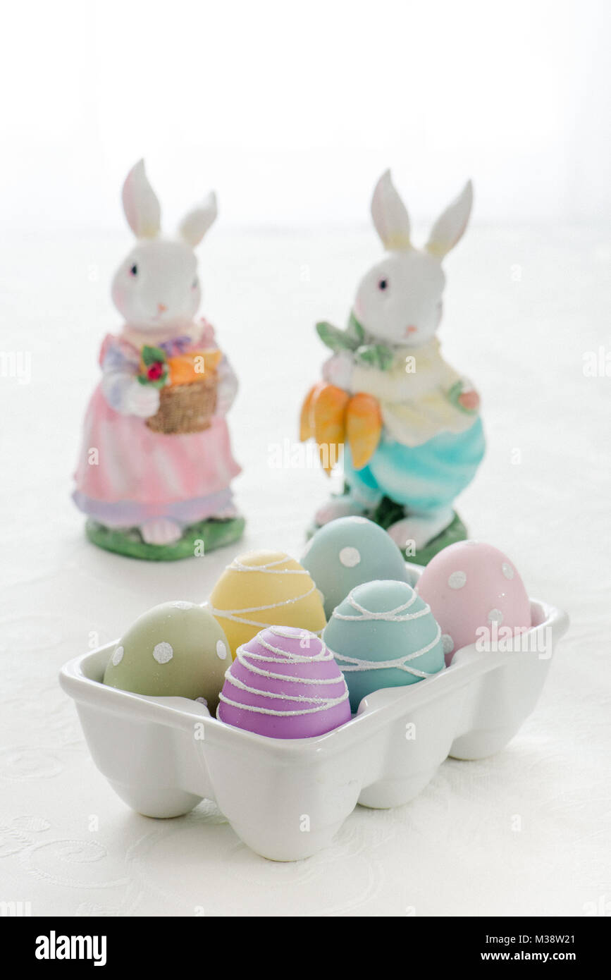 Pastel eggs for Easter Stock Photo