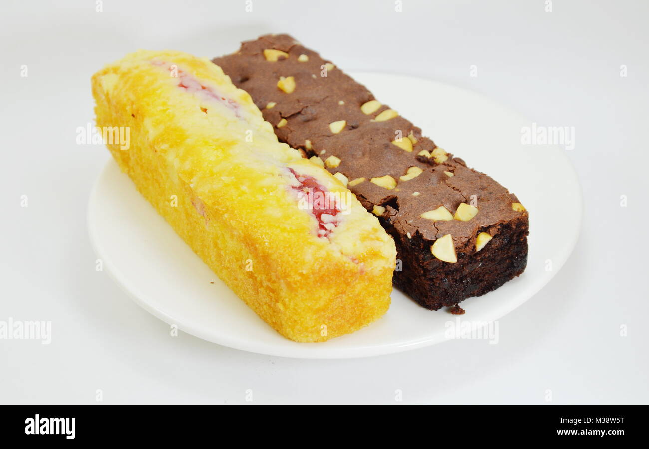 chocolate cake and blueberry cake Stock Photo - Alamy