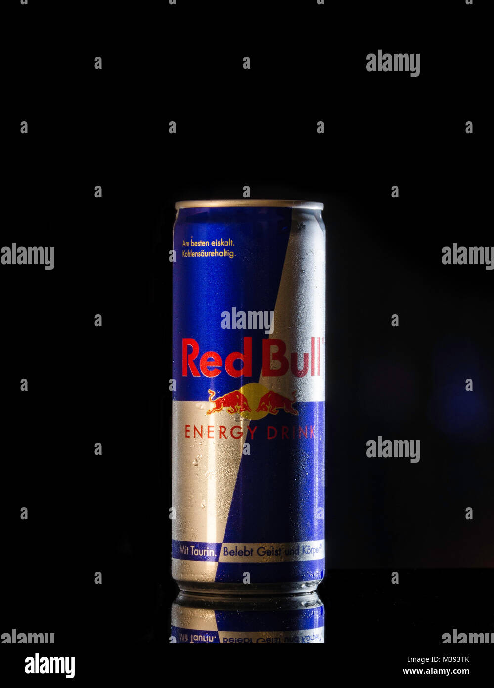 Red Bull can Stock Photo
