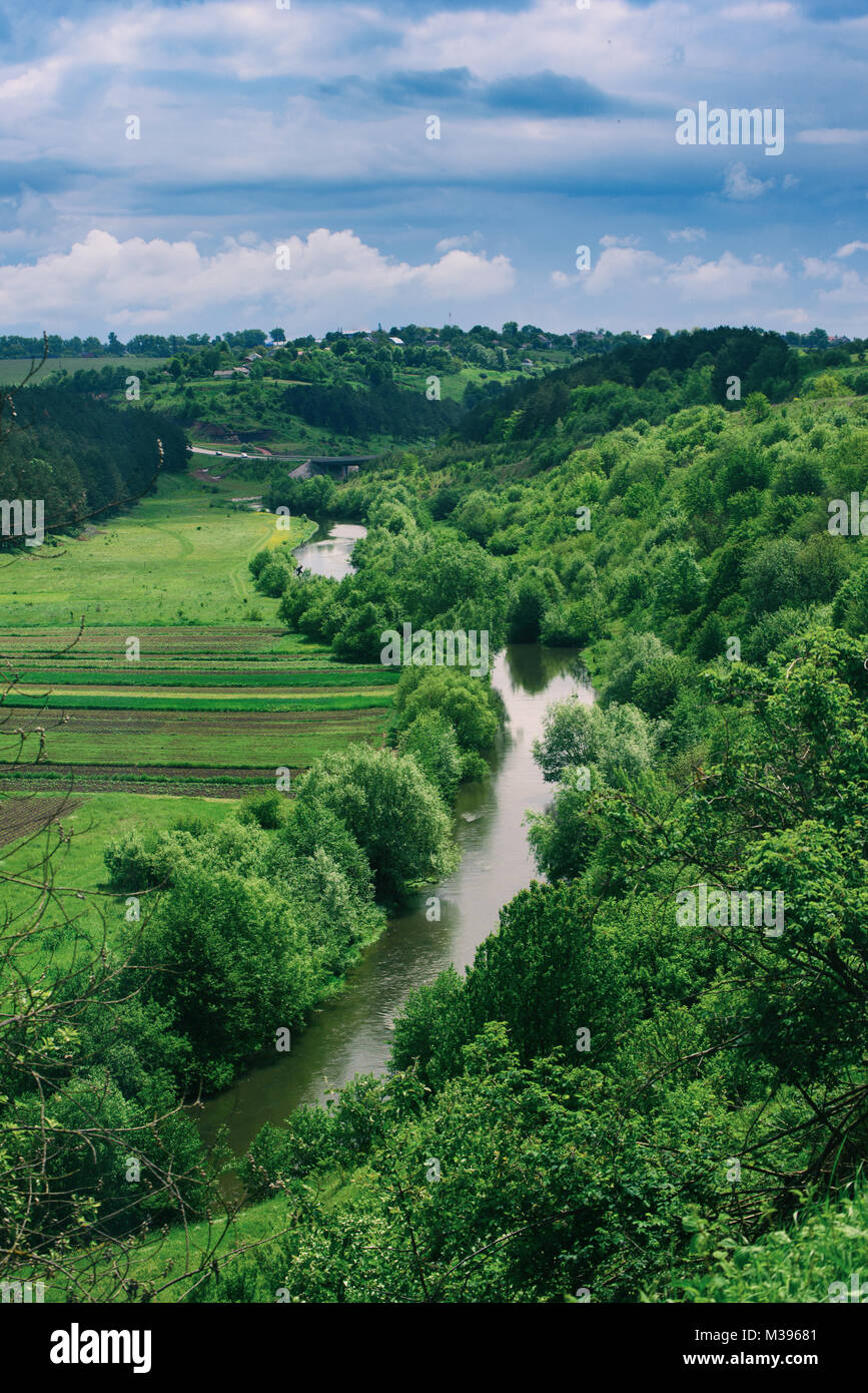 Dnister river landscape Stock Photo - Alamy