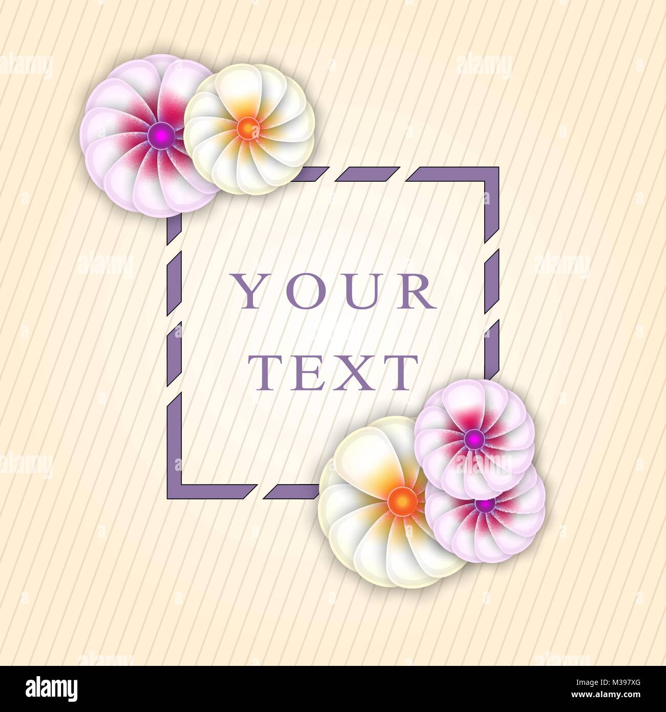 The vector frame with flowers Stock Vector Image & Art - Alamy