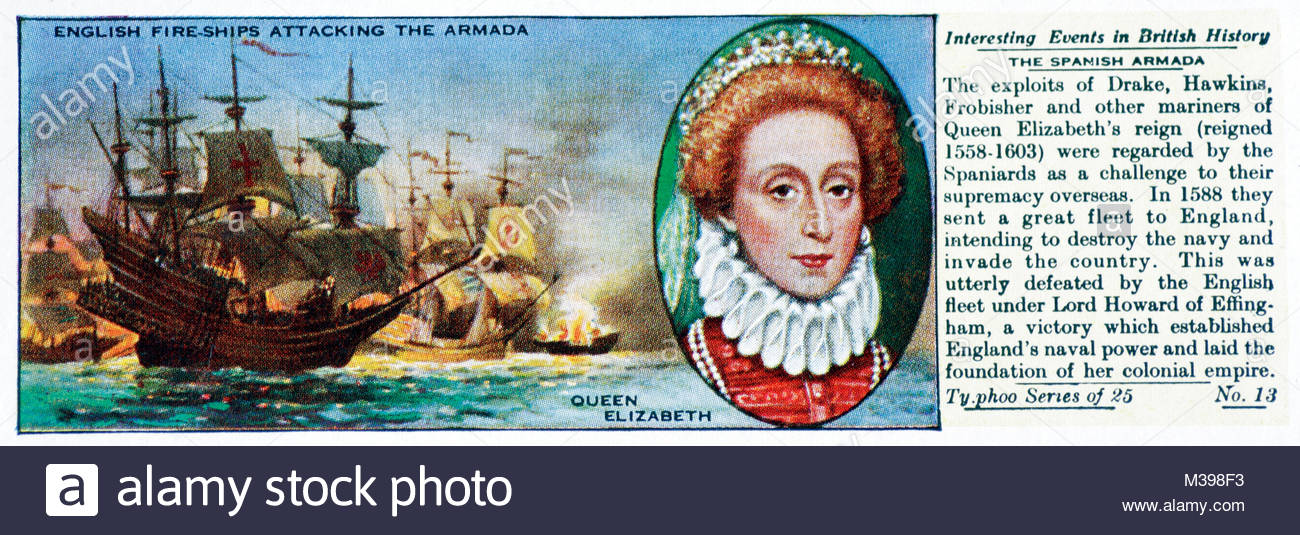 Interesting Events in British History - The Spanish Armada Stock Photo