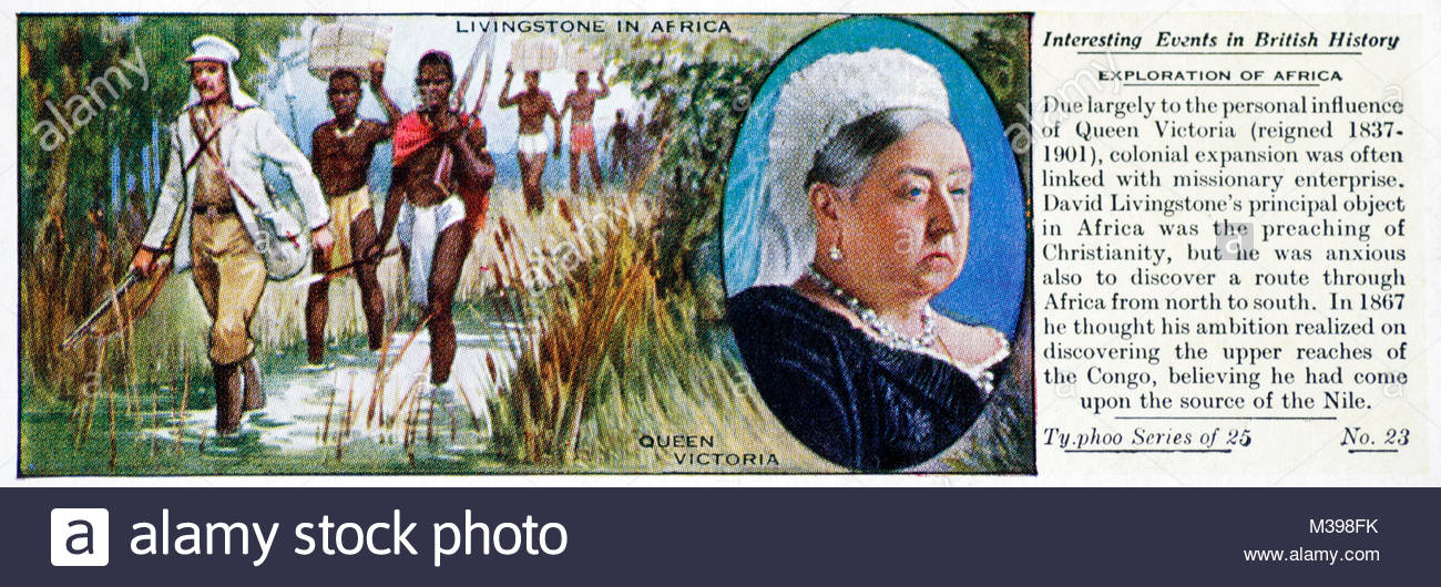Interesting Events in British History - Exploration of Africa Stock Photo