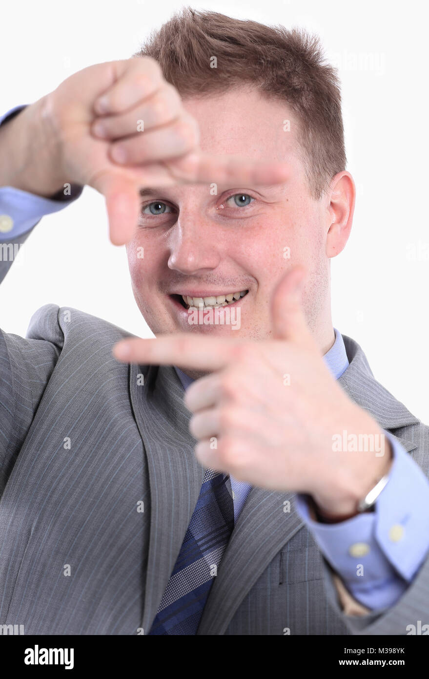 businessmen making a hand frame Stock Photo Alamy