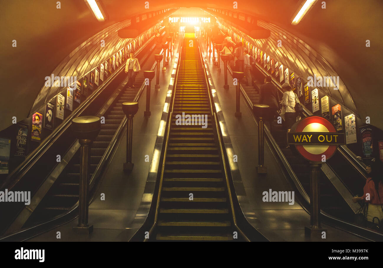 Deepest underground tube station hires stock photography and images