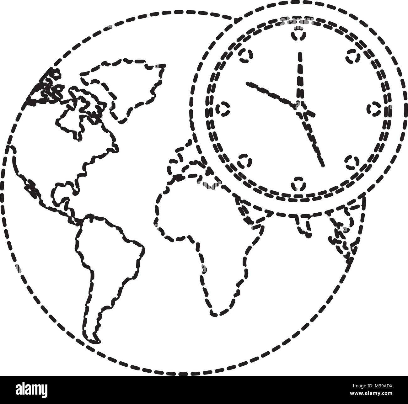 earth world clock time environment symbol Stock Vector Image & Art Alamy