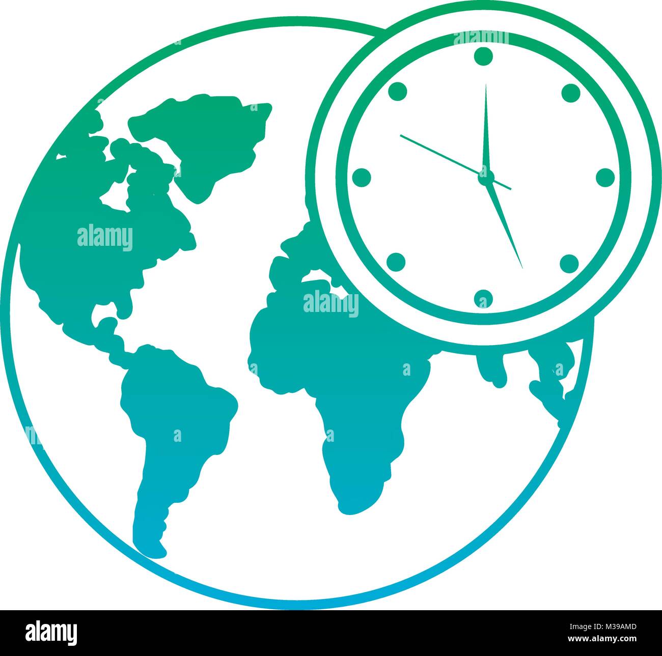 earth world clock time environment symbol Stock Vector Image & Art Alamy