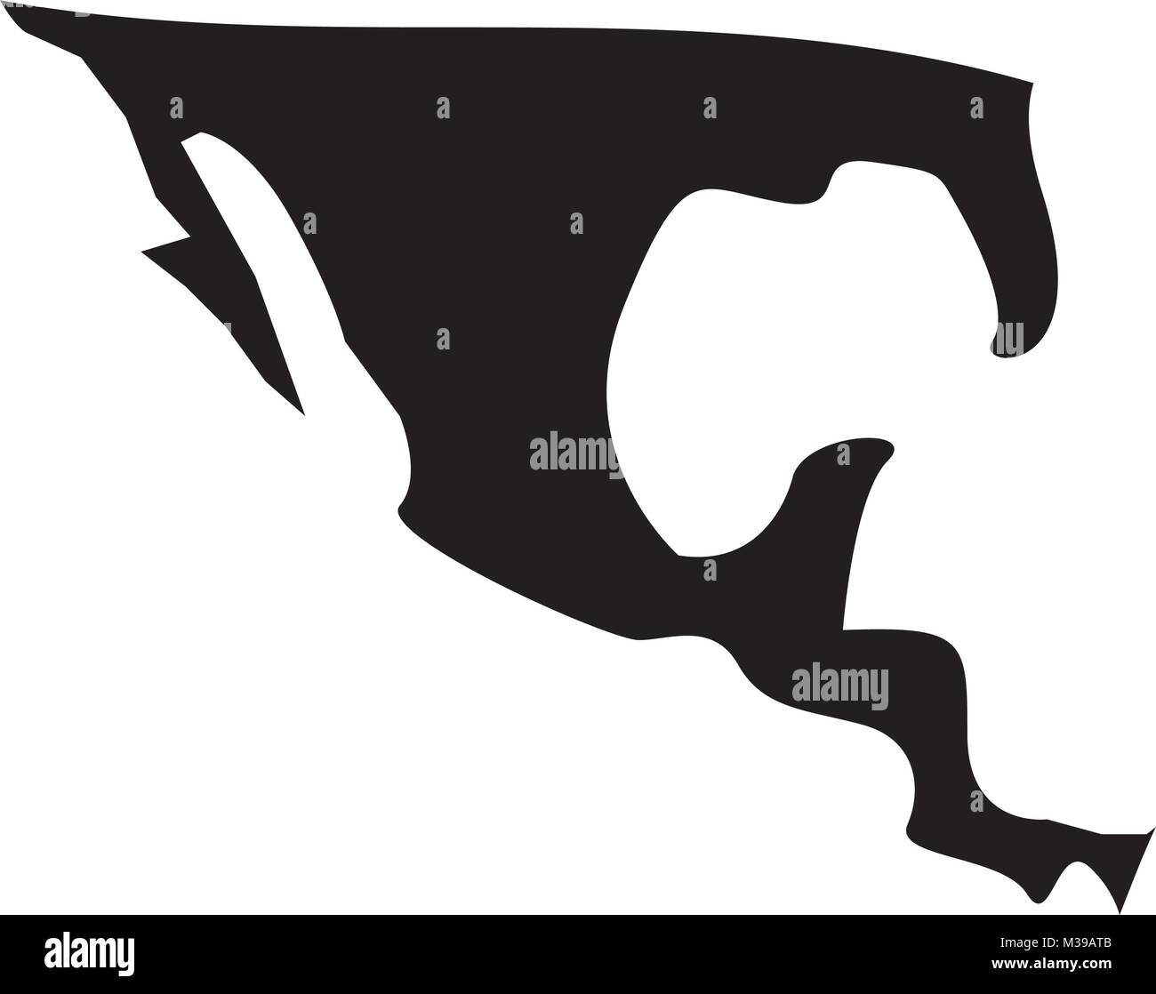 silhouette map of mexico country Stock Vector Image & Art - Alamy