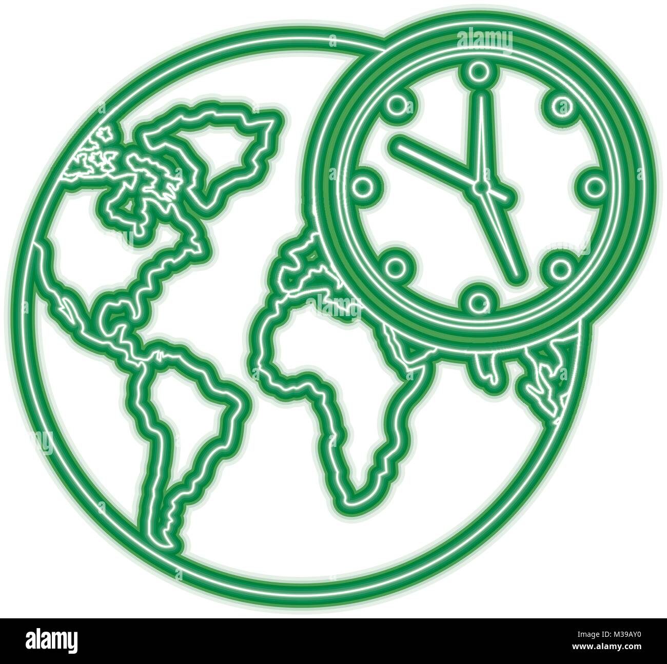 earth world clock time environment symbol Stock Vector Image & Art Alamy