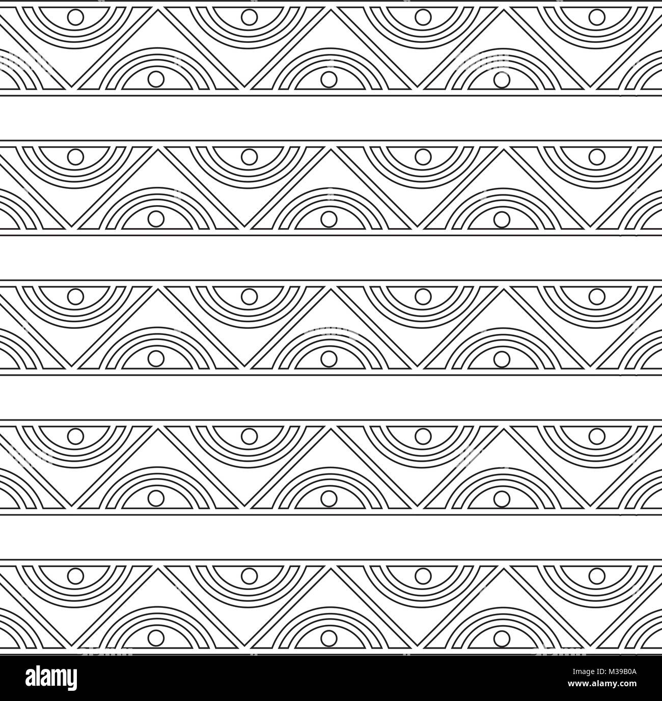 pattern ethnic abstract black and white tribal texture Stock Vector