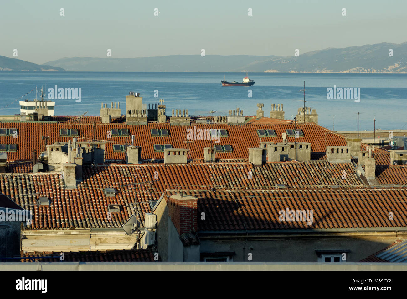 Looking over the rooftops of Rijeka, Croatia Stock Photo - Alamy