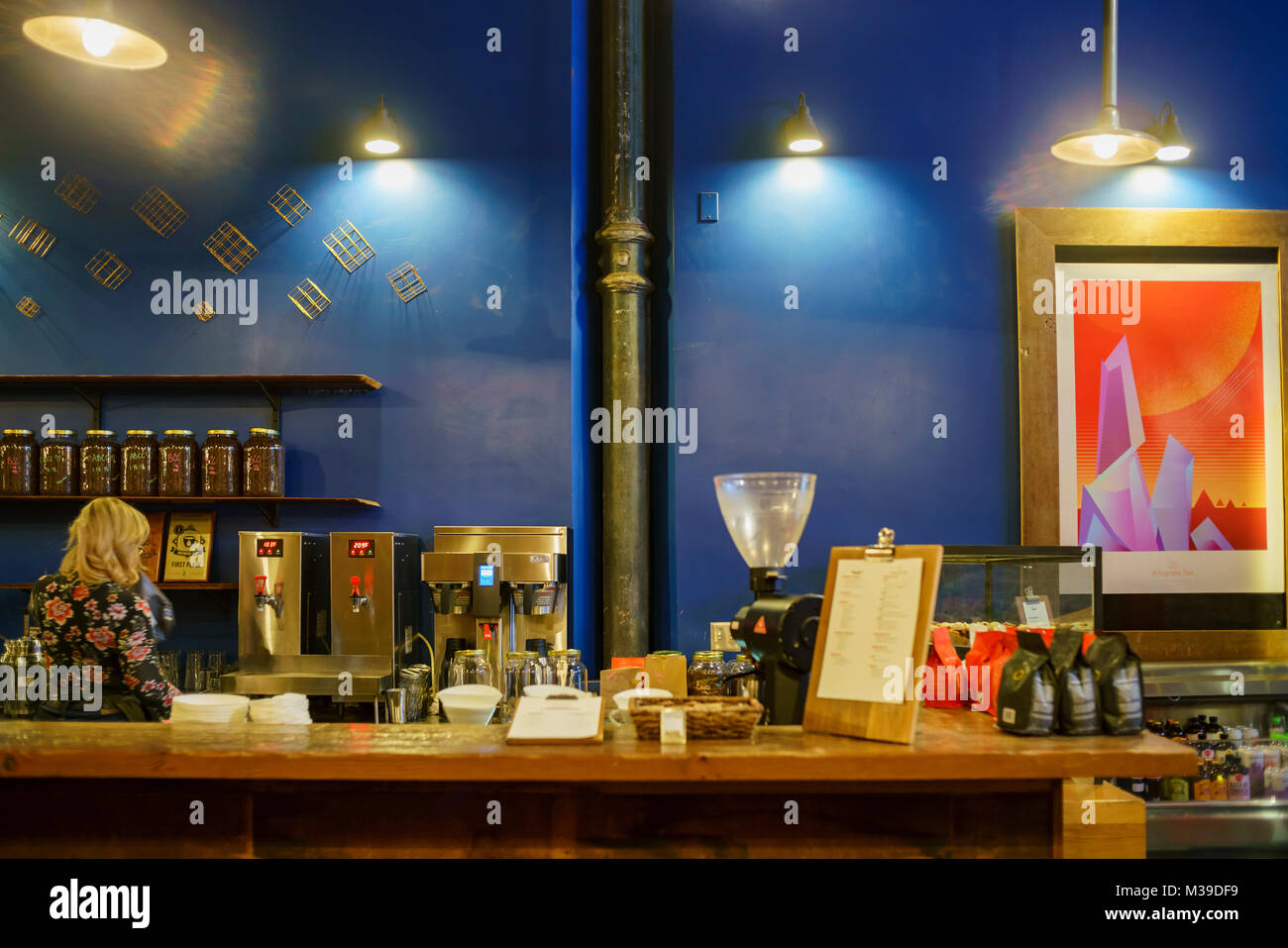 Pasadena, JAN 25: Interior view of the Intelligentsia Coffeebar on JAN ...