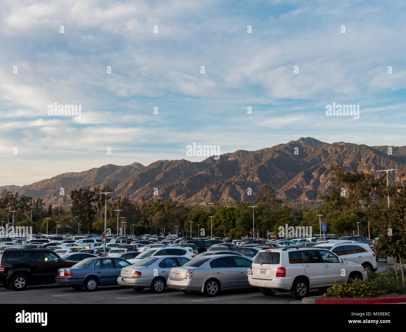 Arcadia, DEC 9 Car parking structure full of cars of a mall on DEC 9