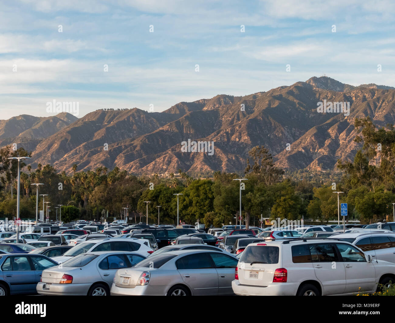 Arcadia, DEC 9 Car parking structure full of cars of a mall on DEC 9