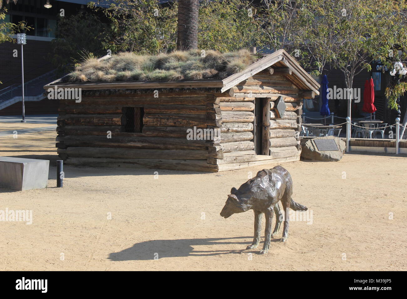 White Fang and Jack London Cabin, Oakland, California Stock Photo