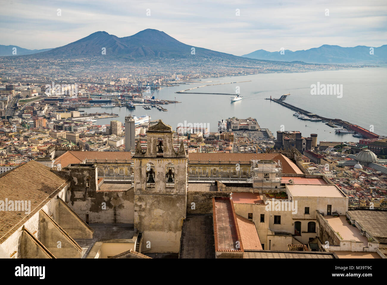 View of Naples from Castle Sant Elmo Stock Photo - Alamy