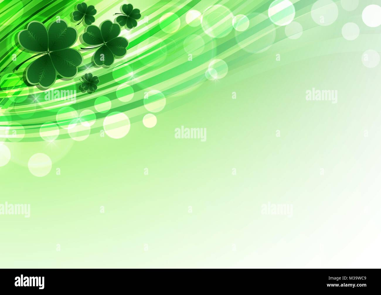 Vector Happy Saint Patricks Day Background with clover Stock Vector ...