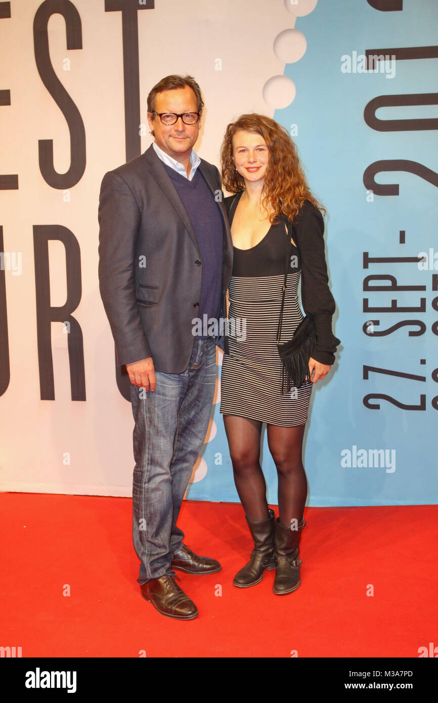 Matthias Brandt. Anna Maria Sturm, Premiere von 'Polizeiruf 110 - 'Fieber'' auf dem Filmfest Hamburg, Cinemaxx Dammtor, Hamburg, 30.09.2012 Stock Photo