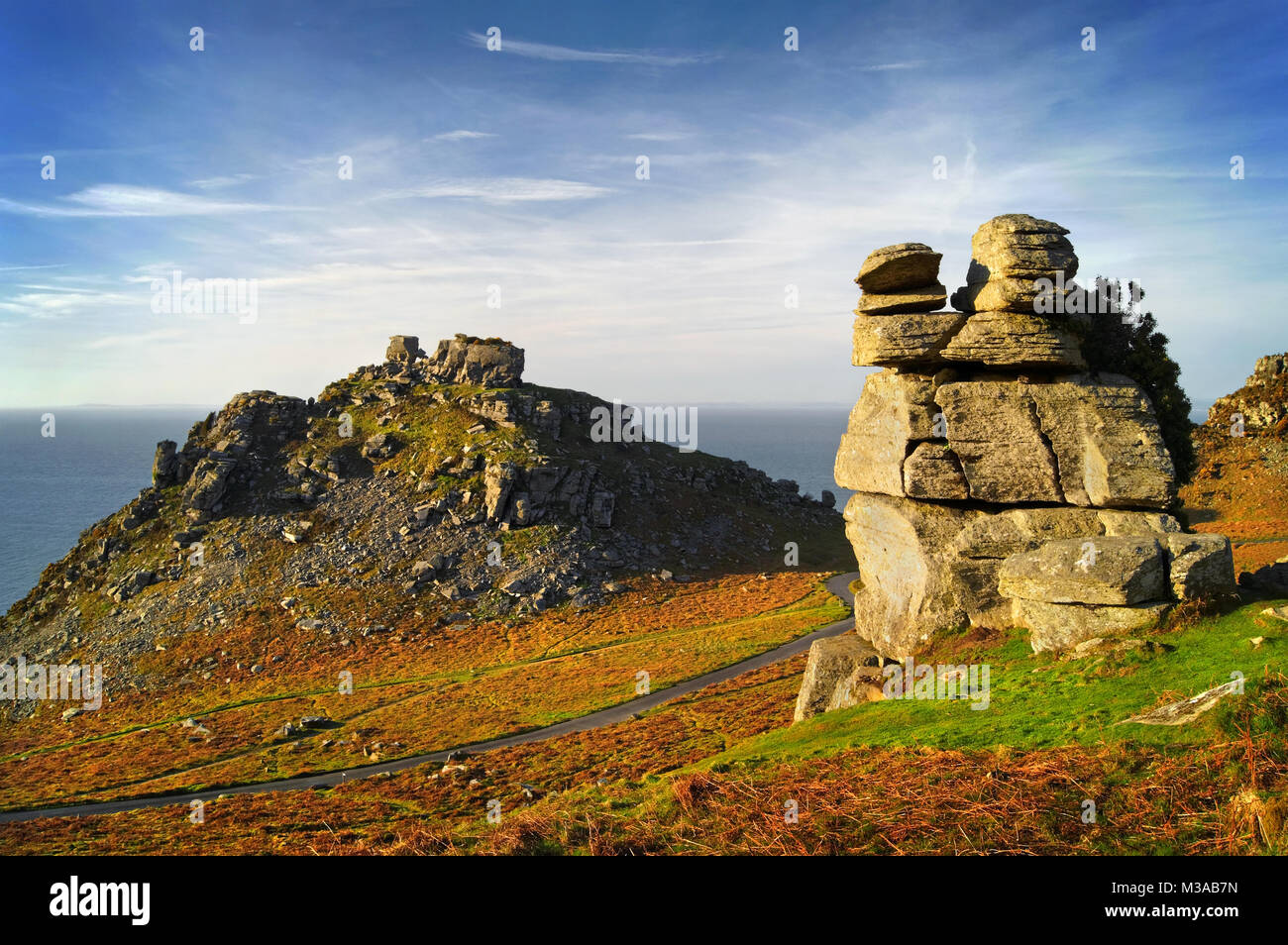 UK,North Devon,Exmoor,Valley of the Rocks,The Devils Cheesewring and ...