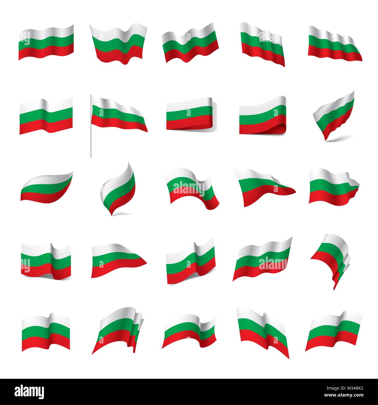 Bulgaria flag, vector illustration Stock Vector Image & Art Alamy