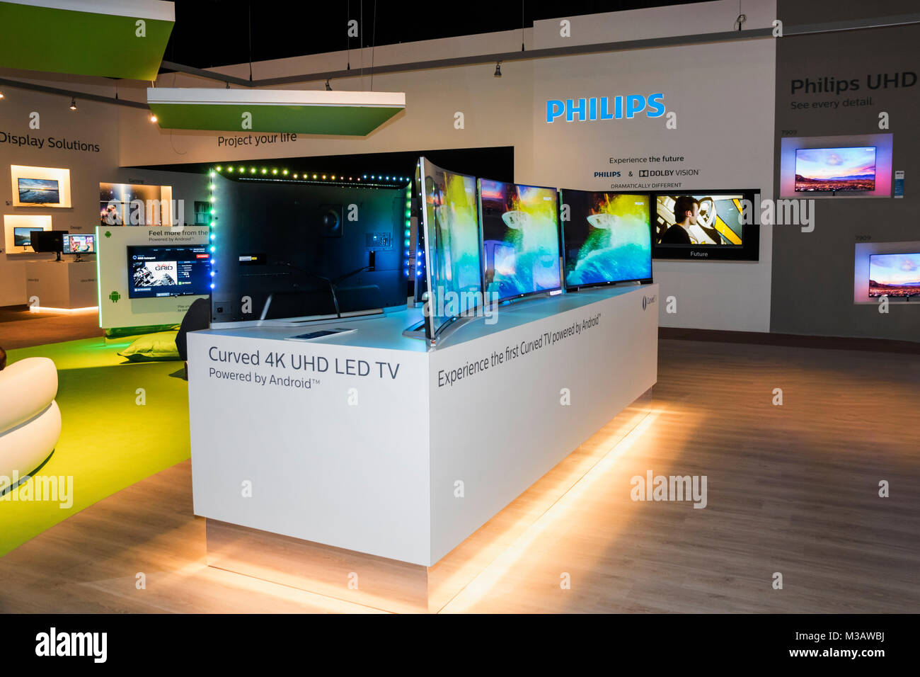 Philips Curved 4K UHD LED TV Powerred by Android in Halle 22 auf der IFA  2014 ( Internationale Funkausstellung ) unterm Funkturm in Berlin Stock  Photo - Alamy