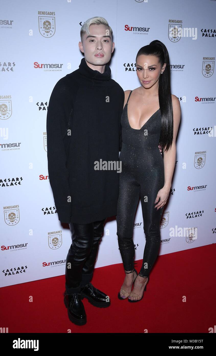 Las Vegas, NV, USA. 9th Feb, 2018. Chester Lockhart, Scheana Shay at arrivals for RENEGADES Opening Night, Cleopatra's Barge at Caesars Palace, Las Vegas, NV February 9, 2018. Credit: MORA/Everett Collection/Alamy Live News Stock Photo