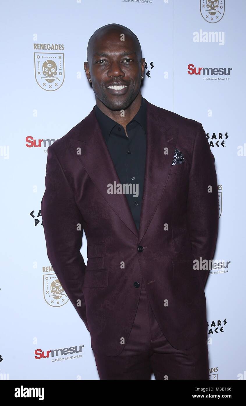 Las Vegas, NV, USA. 9th Feb, 2018. Terrell Owens at arrivals for RENEGADES Opening Night, Cleopatra's Barge at Caesars Palace, Las Vegas, NV February 9, 2018. Credit: MORA/Everett Collection/Alamy Live News Stock Photo