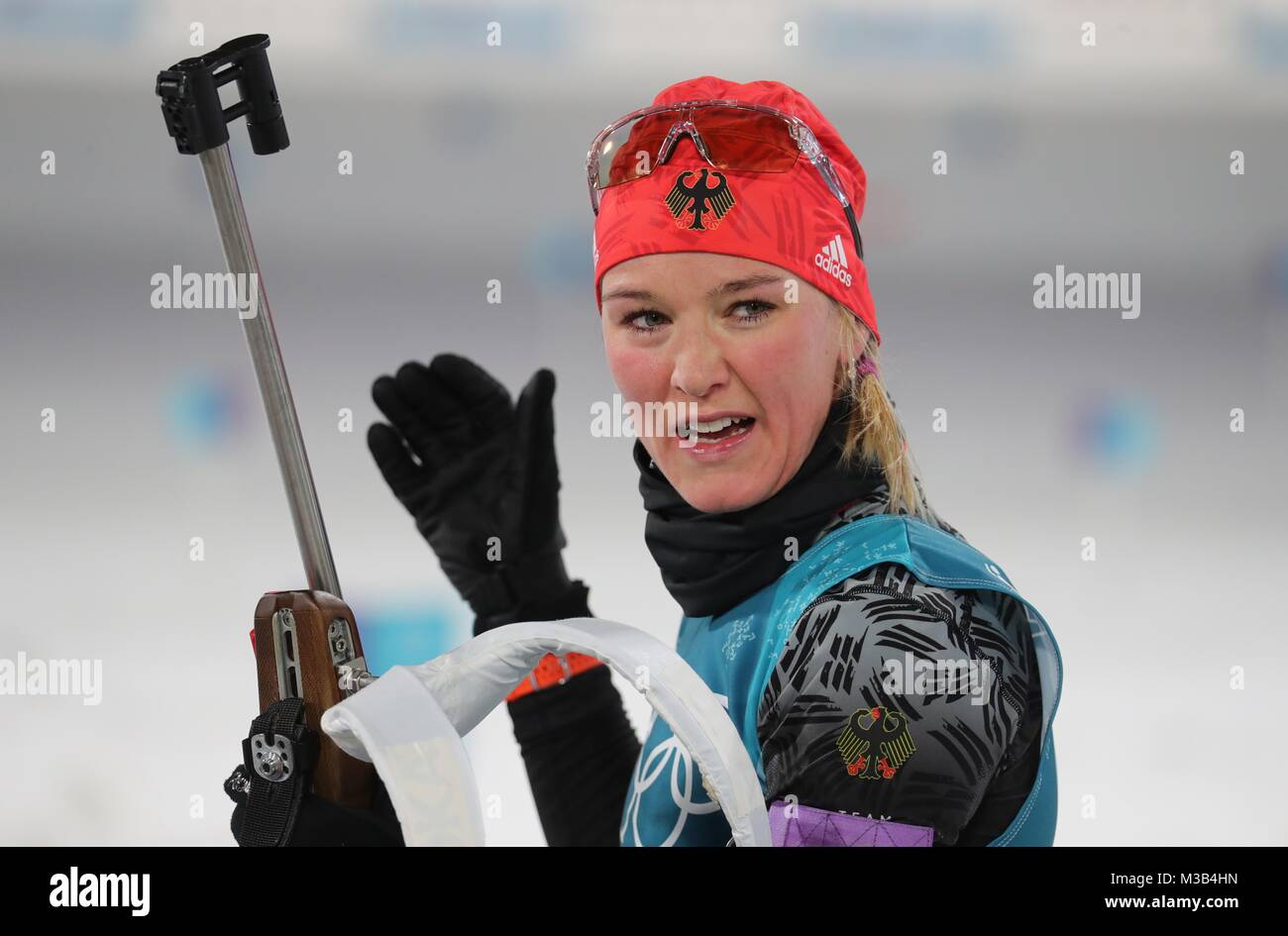 Pyeongchang, South Korea. 10th Feb, 2018. Germany's Denise Herrmann