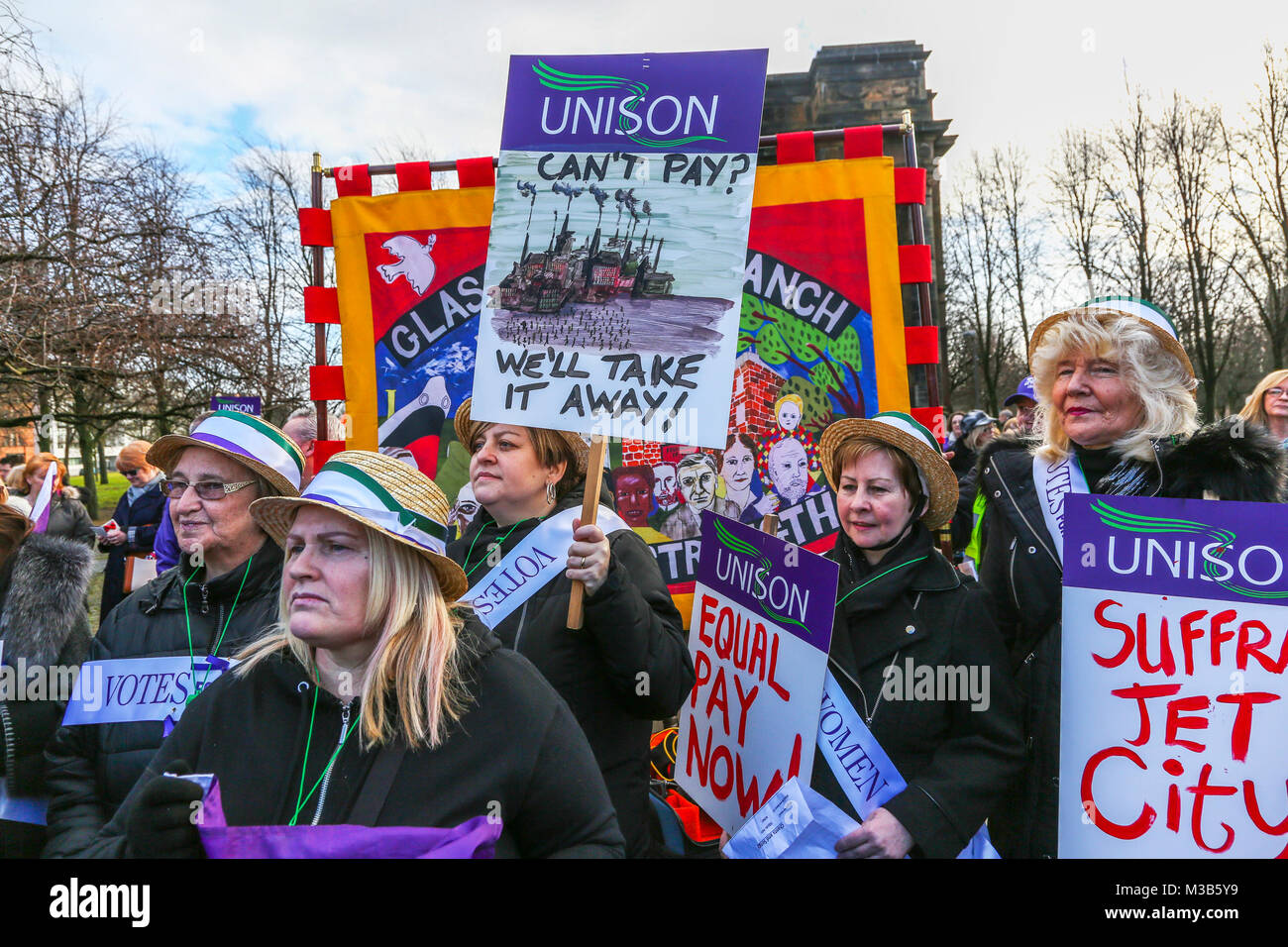 Glasgow, Scotland. 10th February, 2018. Hundreds of women, supported by