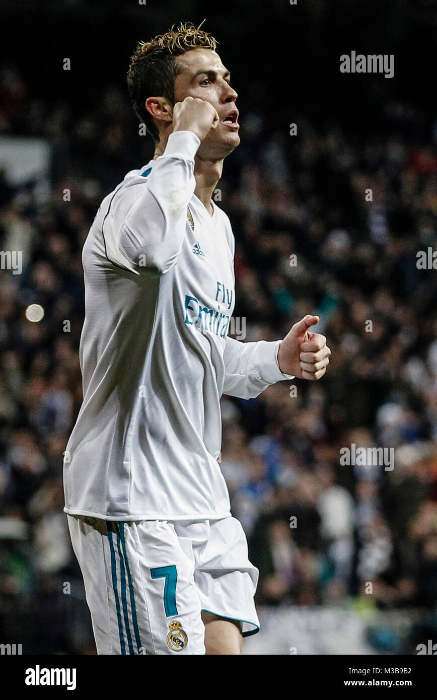 Cristiano Ronaldo (Real Madrid) celebrates his goal which made it (5, 1 ...