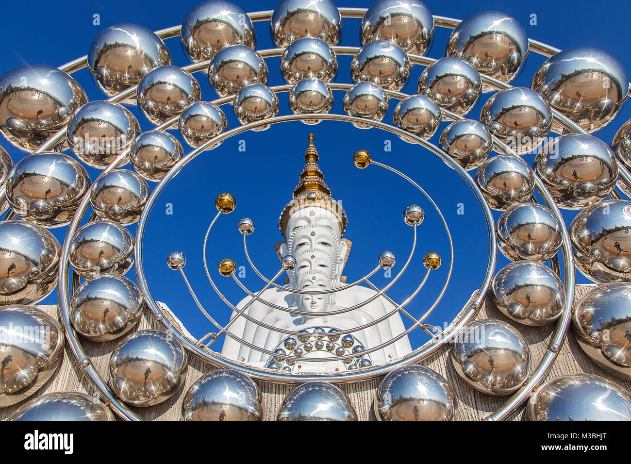 Buddha statues at a Buddhist temple in Thailand Stock Photo