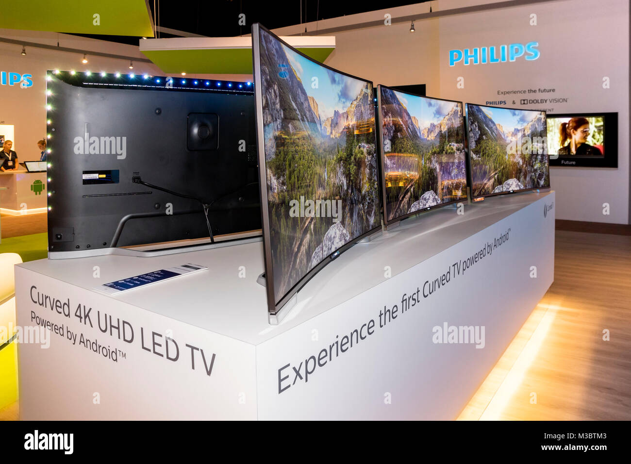 Philips Curved 4K UHD LED TV Powerred by Android in Halle 22 auf der IFA  2014 ( Internationale Funkausstellung ) unterm Funkturm in Berlin Stock  Photo - Alamy