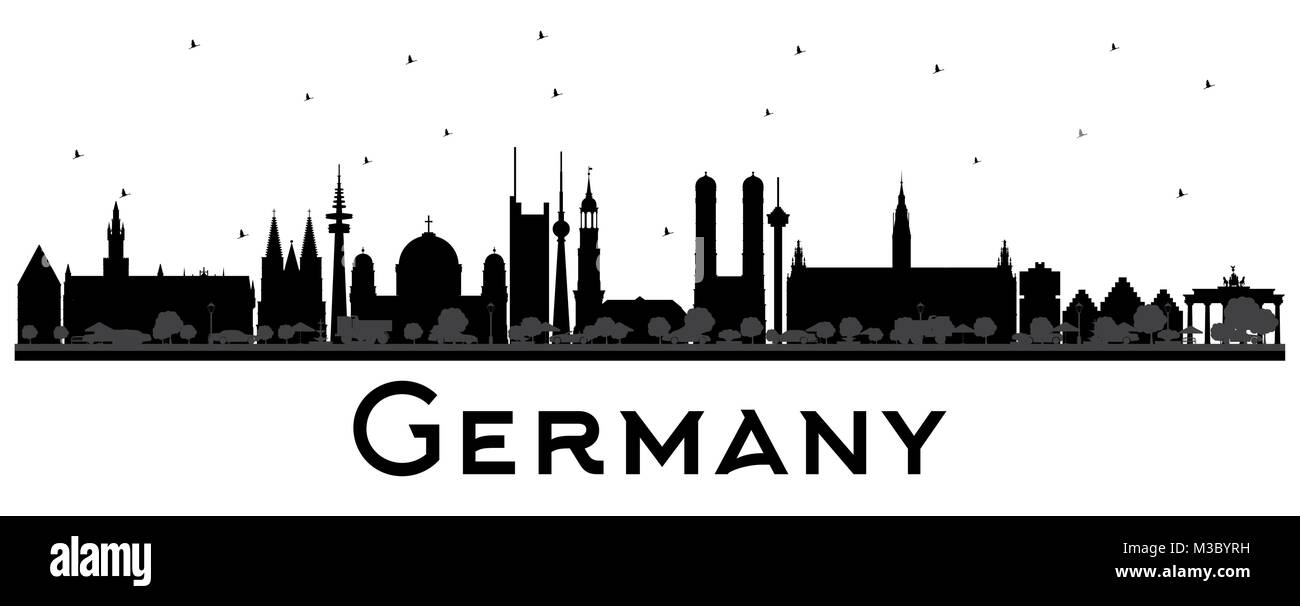 Berlin Landmark Silhouette Black And White Stock Photos Images Alamy