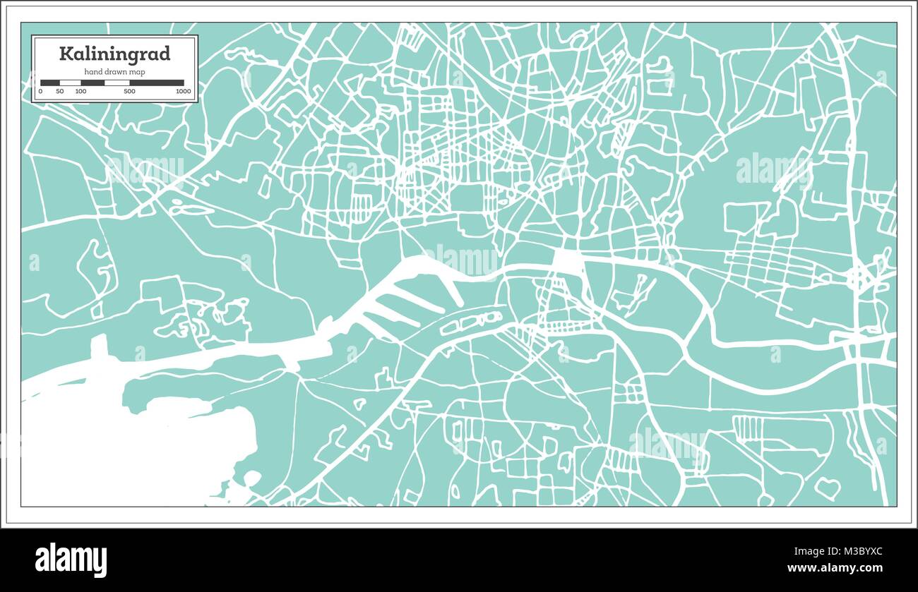 City map Kaliningrad Russia