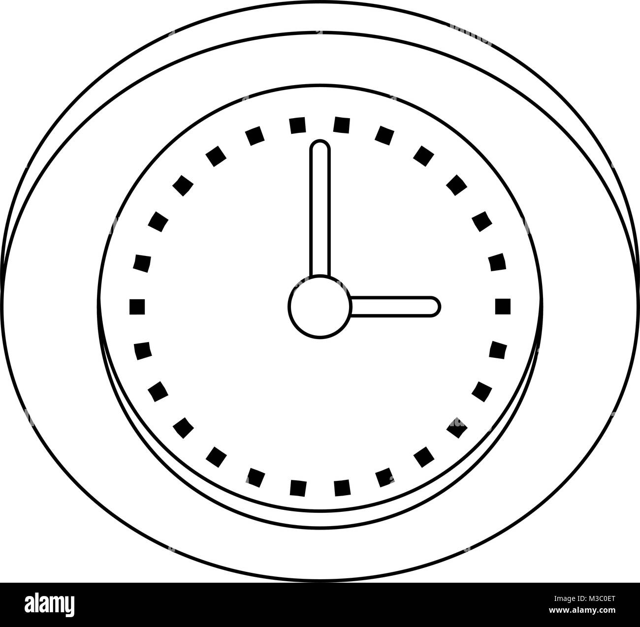 Wall clock isolated Stock Vector Image & Art - Alamy