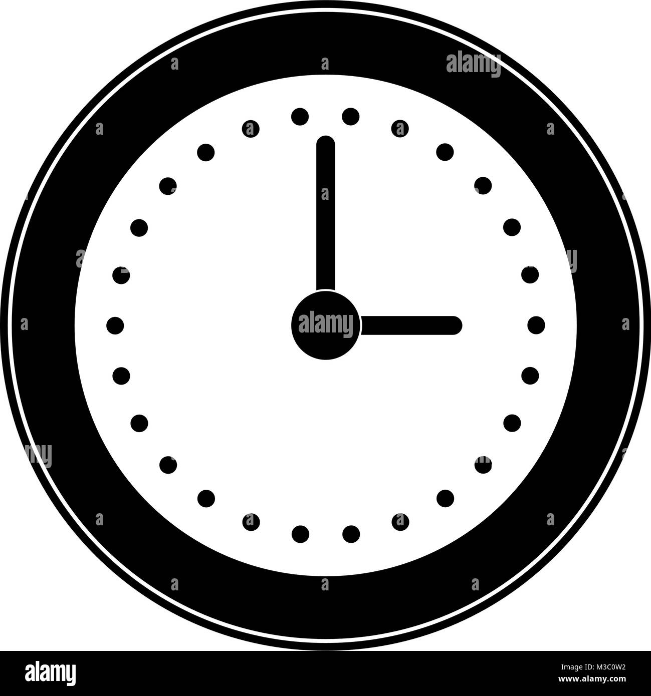 Wall clock isolated Stock Vector Image & Art - Alamy