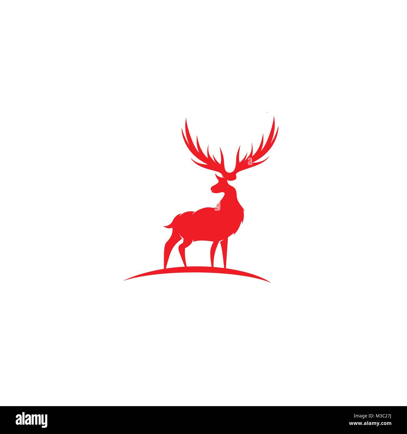 Red deer vctor illustration. Stock Vector